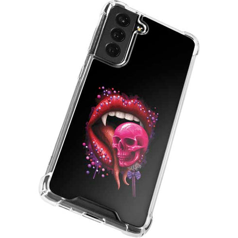 Vampire Skull Lollypop by Sarah Richter Galaxy S21 FE Clear Case